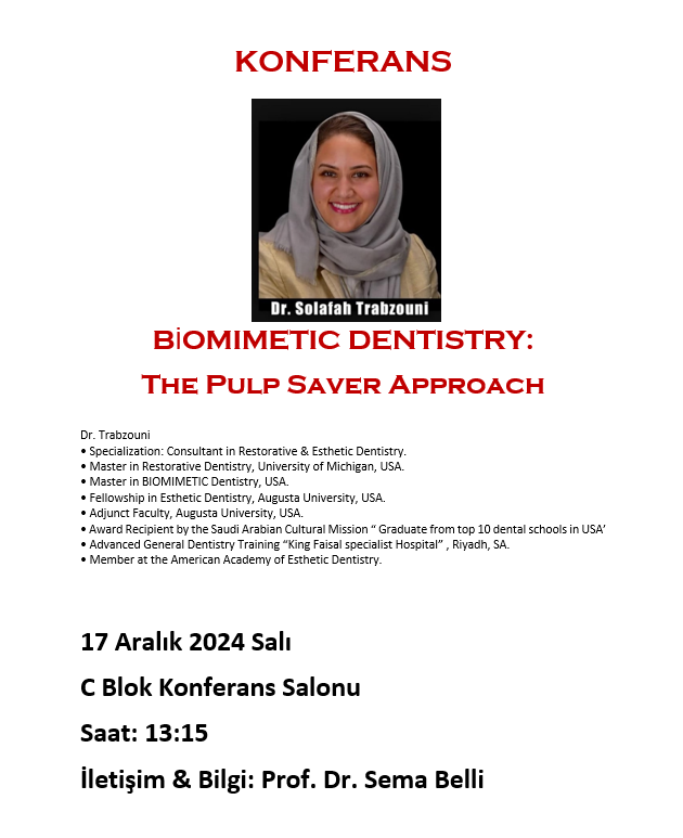 BİOMIMETIC DENTISTRY:  The Pulp Saver Approach